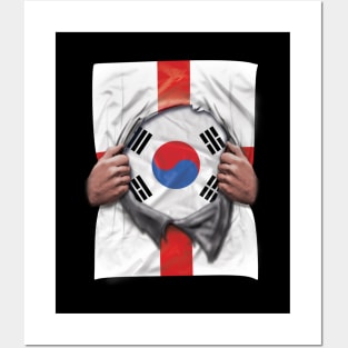 South Korea Flag English Flag Ripped - Gift for South Korean From South Korea Posters and Art